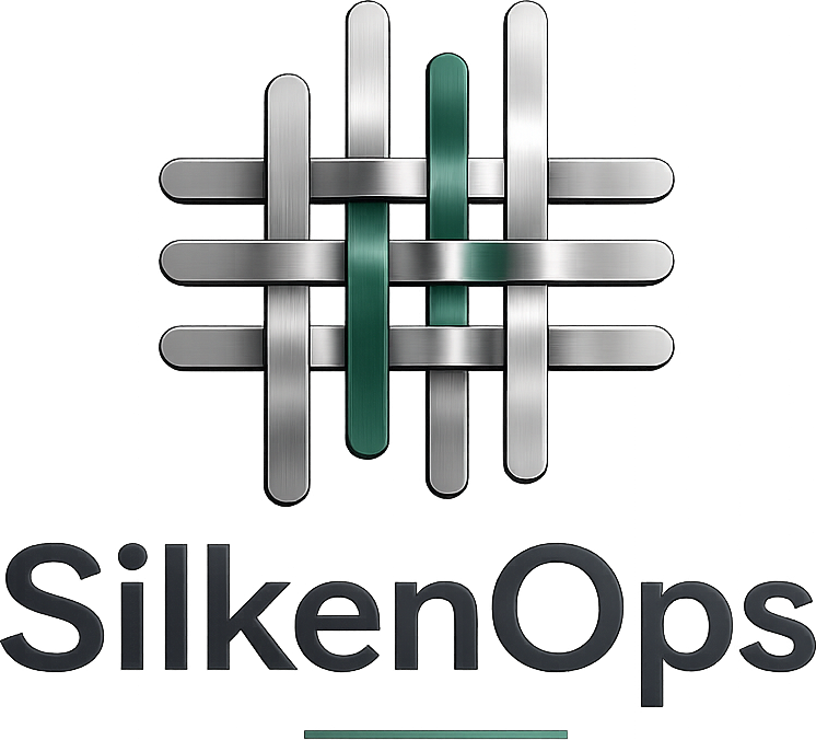 SilkenOps woven lattice logo